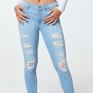 Pacsun Light Blue Ripped Jeggings